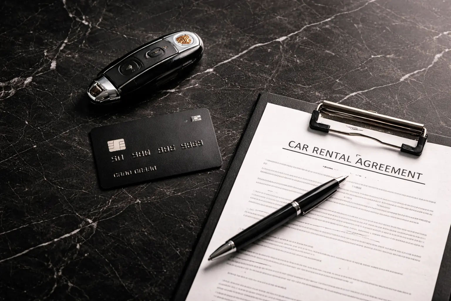 Fianza Alquiler Coche Lujo Barcelona | LC Barcelona Fianza alquiler coche lujo Barcelona — tarjeta de crédito y llaves de Porsche