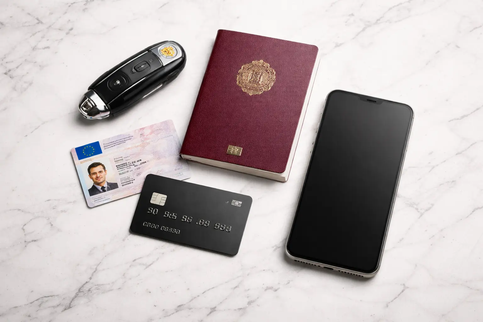 Requisitos alquiler coche lujo Barcelona — carnet conducir pasaporte tarjeta crédito llaves Porsche